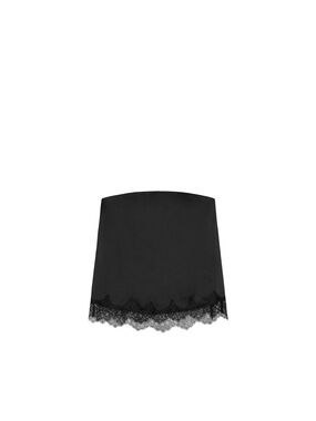 Zara Black Strapless Lace-Trim Mini Top